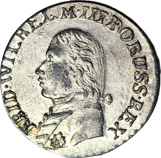 Anverso 3 kreuzers 1807 G "Silesia" - valor de la moneda de plata - Prusia, Federico Guillermo III