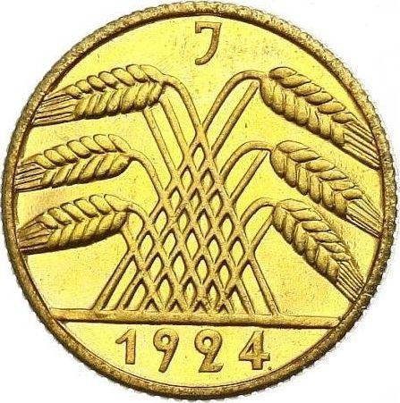 Reverso 10 Reichspfennigs 1924 J - valor de la moneda  - Alemania, República de Weimar