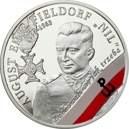 Rewers monety - 10 złotych 2018 MW "August Emil Fieldorf 'Nil'" - cena srebrnej monety - Polska, III RP po denominacji