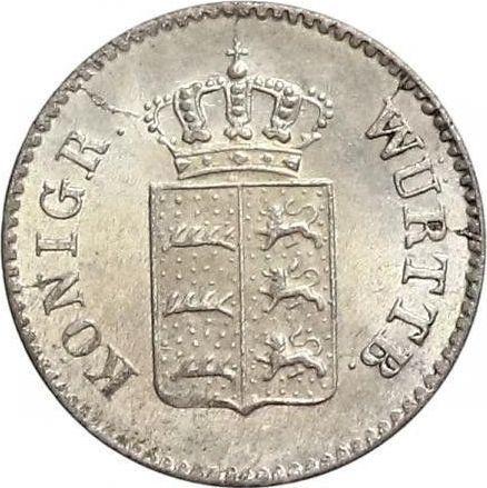 Anverso 1 Kreuzer 1856 - valor de la moneda de plata - Wurtemberg, Guillermo I