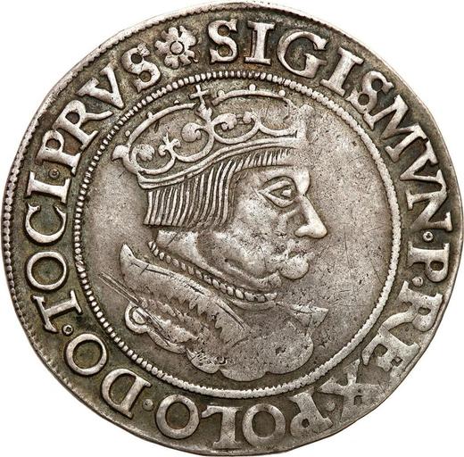 Аверс монеты - Шестак (6 грошей) 1535 года D "Гданьск" - цена серебряной монеты - Польша, Сигизмунд I Старый