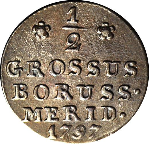 Reverso Medio grosz 1797 B "Prusia del Sur" - valor de la moneda  - Polonia, Dominio Prusiano