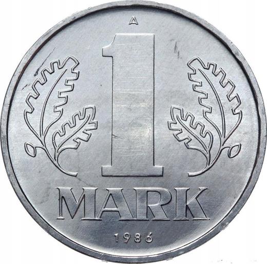 Anverso 1 marco 1986 A - valor de la moneda  - Alemania, República Democrática Alemana (RDA)
