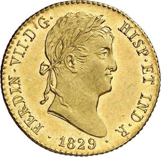 Avers 2 Escudos 1829 M AJ - Goldmünze Wert - Spanien, Ferdinand VII