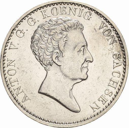 Anverso 2/3 táleros 1827 S - valor de la moneda de plata - Sajonia, Antonio