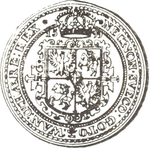 Реверс монеты - Полталера 1599 года - цена серебряной монеты - Польша, Сигизмунд III Ваза