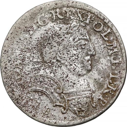 Anverso Szostak (6 groszy) 1680 TLB "Tipo 1680-1683" - valor de la moneda de plata - Polonia, Juan III Sobieski