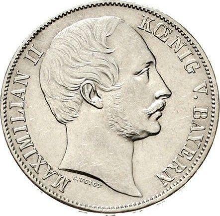 Аверс монеты - Талер 1859 года - цена серебряной монеты - Бавария, Максимилиан II