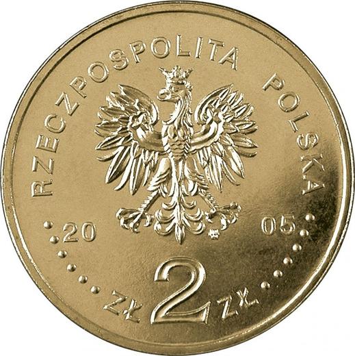 Аверс монеты - 2 злотых 2005 года MW EO "500 лет со дня рождения Николая Рея" - цена  монеты - Польша, III Республика после деноминации