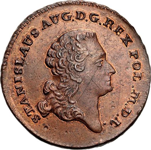 Аверс монеты - Трояк (3 гроша) 1766 года G - цена  монеты - Польша, Станислав II Август