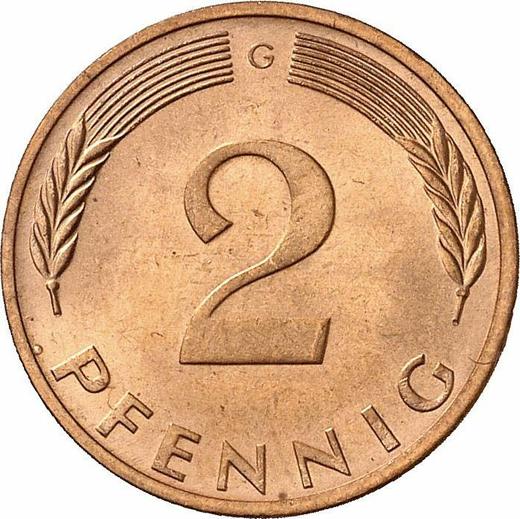 Аверс монеты - 2 пфеннига 1976 года G - цена  монеты - Германия, ФРГ