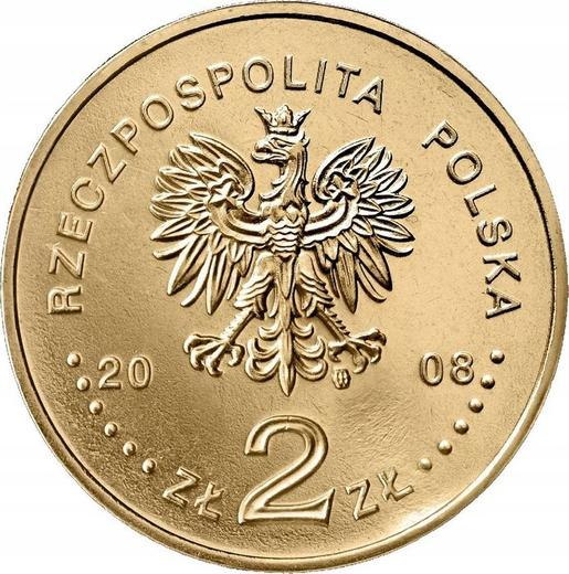 Аверс монеты - 2 злотых 2008 года MW UW "65 лет восстанию в Варшавском гетто" - цена  монеты - Польша, III Республика после деноминации