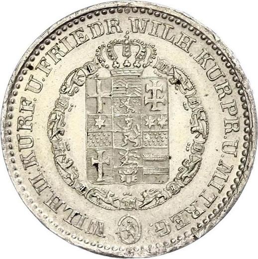 Аверс монеты - 1/6 талера 1837 года - цена серебряной монеты - Гессен-Кассель, Вильгельм II