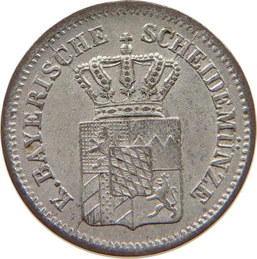 Аверс монеты - 1 крейцер 1867 года - цена серебряной монеты - Бавария, Людвиг II