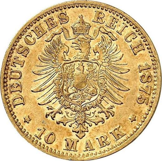 Rewers monety - 10 marek 1875 G "Badenia" - cena złotej monety - Niemcy, Cesarstwo Niemieckie