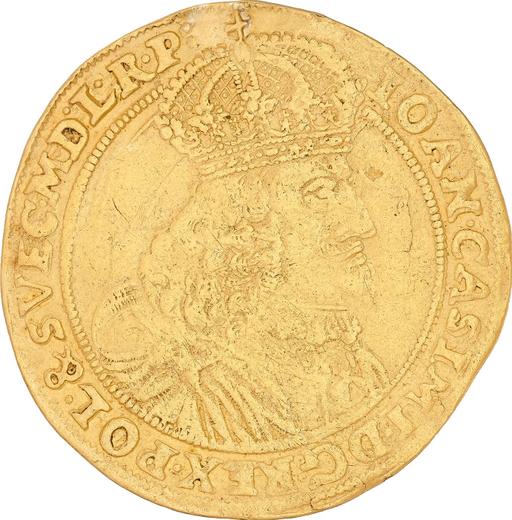 Awers monety - Dukat 1655 AT "Popiersie w koronie" - cena złotej monety - Polska, Jan II Kazimierz