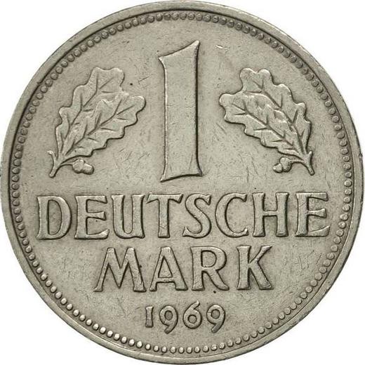 Obverse 1 Mark 1969 F -  Coin Value - Germany, FRG