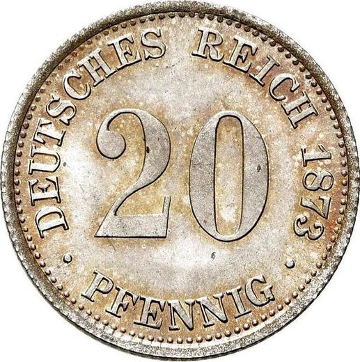 Аверс монеты - 20 пфеннигов 1873 года F "Тип 1873-1877" - цена серебряной монеты - Германия, Германская Империя
