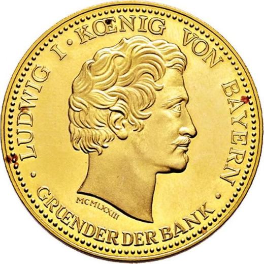 Аверс монеты - Талер 1835 года "Ипотечный банк" Золото - цена золотой монеты - Бавария, Людвиг I