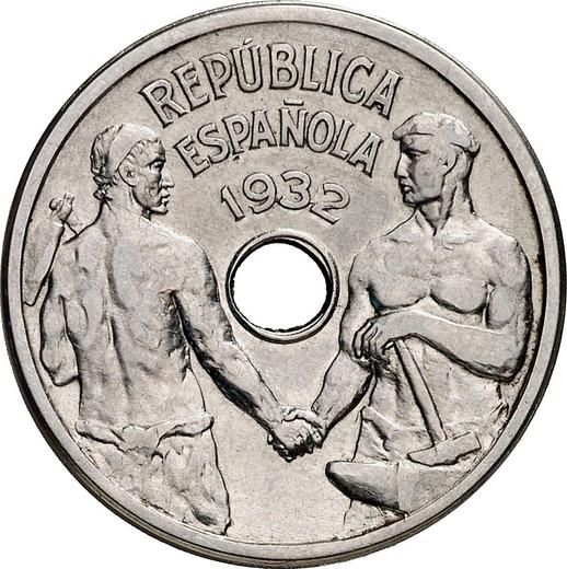 Аверс монеты - Пробные 25 сентимо 1932 года - цена  монеты - Испания, II Республика