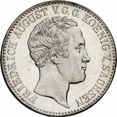 Anverso Tálero 1837 G "Minero" - valor de la moneda de plata - Sajonia, Federico Augusto II