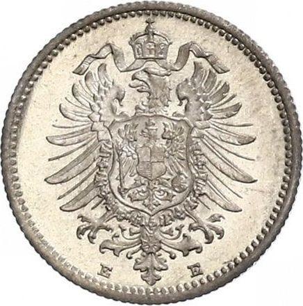 Reverso 20 Pfennige 1876 E "Tipo 1873-1877" - valor de la moneda de plata - Alemania, Imperio alemán