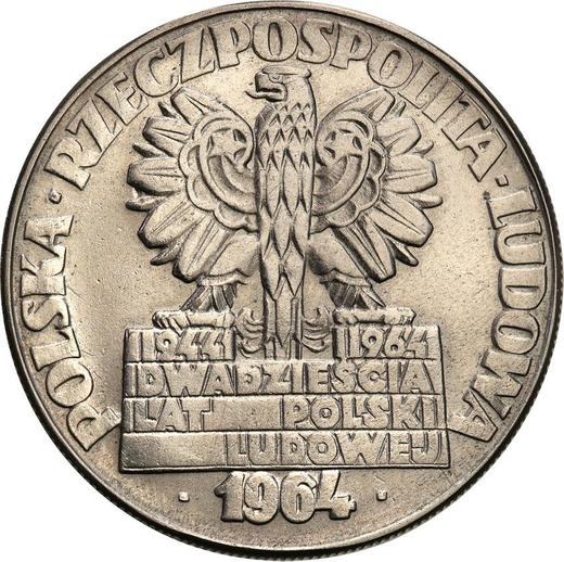 Anverso Pruebas 10 eslotis 1964 "Nueva acería. Płock, Turoszow" Níquel - valor de la moneda  - Polonia, República Popular
