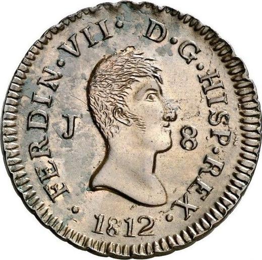 Anverso 8 maravedíes 1812 J - valor de la moneda  - España, Fernando VII