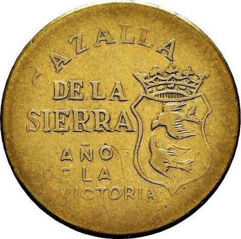 Avers 10 Centimos Ohne jahr (1936-1939) "Cazalla de la Sierra" - Münze Wert - Spanien, II Republik