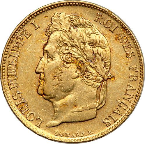 Obverse 20 Francs 1834 W "Type 1832-1848" Lille - France, Louis Philippe I