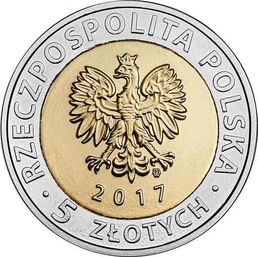 Аверс монеты - 5 злотых 2017 года MW "Часовня Святой Троицы в Люблине" - цена  монеты - Польша, III Республика после деноминации