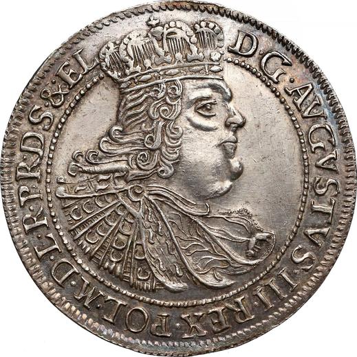 Awers monety - Ort (18 groszy) 1758 "Gdański" - cena srebrnej monety - Polska, August III