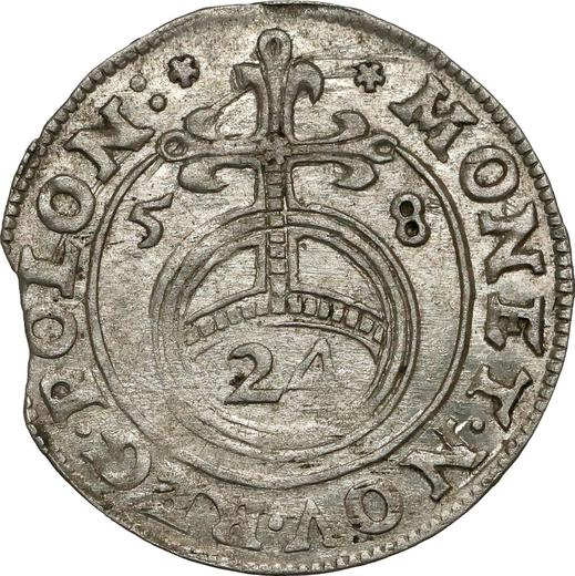 Awers monety - Półtorak 1658 "Napis "24"" - cena srebrnej monety - Polska, Jan II Kazimierz