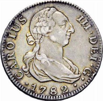 Avers 4 Reales 1782 M JD - Silbermünze Wert - Spanien, Karl III