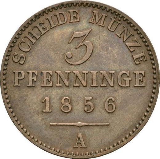 Реверс монеты - 3 пфеннига 1856 года A - цена  монеты - Пруссия, Фридрих Вильгельм IV