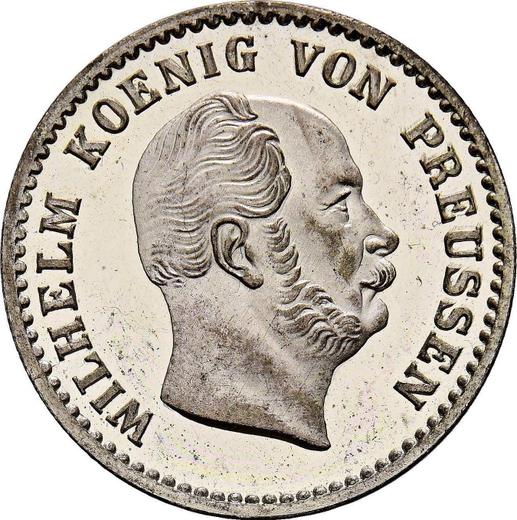 Аверс монеты - 2 1/2 серебряных гроша 1863 года A - цена серебряной монеты - Пруссия, Вильгельм I