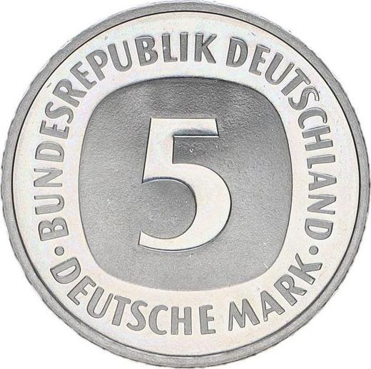 Anverso 5 marcos 1977 F - valor de la moneda  - Alemania, RFA