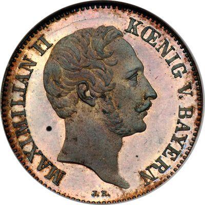 Аверс монеты - Дукат 1849 года Односторонний оттиск Медь - цена  монеты - Бавария, Максимилиан II