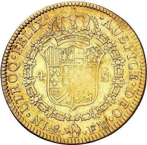 Reverso 4 escudos 1796 Mo FM - valor de la moneda de oro - México, Carlos IV