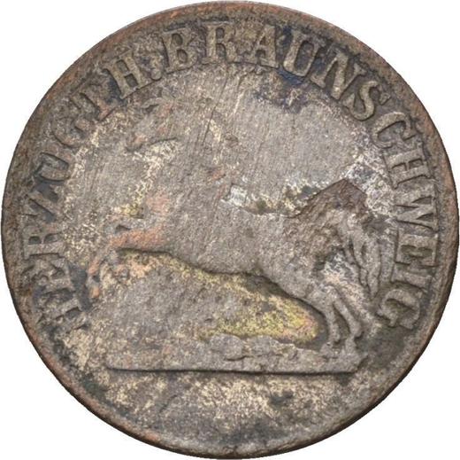 Anverso Medio grosz 1859 - valor de la moneda de plata - Brunswick-Wolfenbüttel, Guillermo