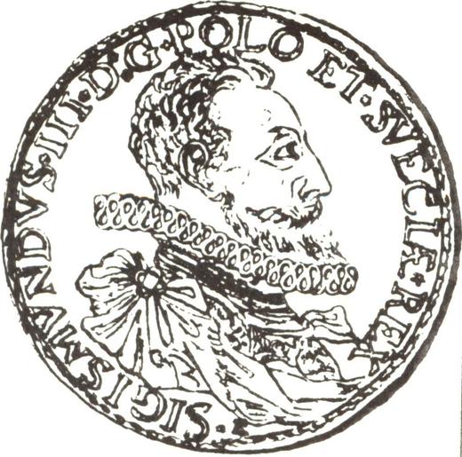 Аверс монеты - Талер 1600 года "Тип 1600-1612" - цена серебряной монеты - Польша, Сигизмунд III Ваза