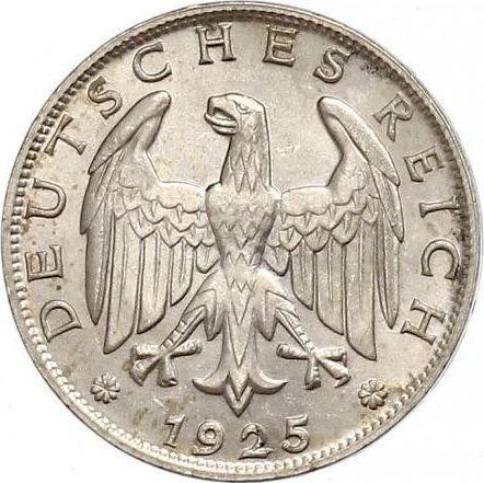 Anverso 1 Reichsmark 1925 D - valor de la moneda de plata - Alemania, República de Weimar