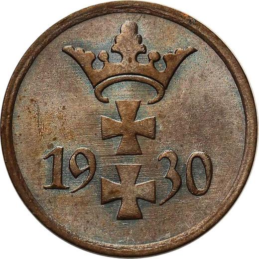 Awers monety - 1 fenig 1930 - cena  monety - Polska, Wolne Miasto Gdańsk