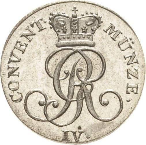 Awers monety - 4 fenigi 1826 B - cena srebrnej monety - Hanower, Jerzy IV