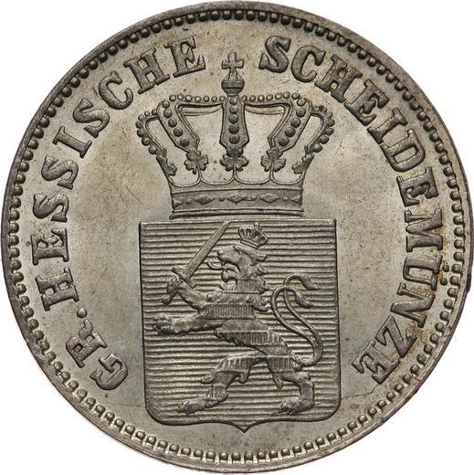 Anverso 6 Kreuzers 1865 - valor de la moneda de plata - Hesse-Darmstadt, Luis III