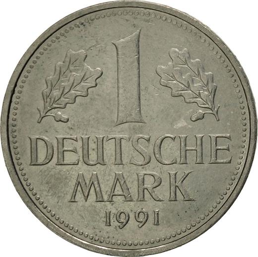 Obverse 1 Mark 1991 F -  Coin Value - Germany, FRG