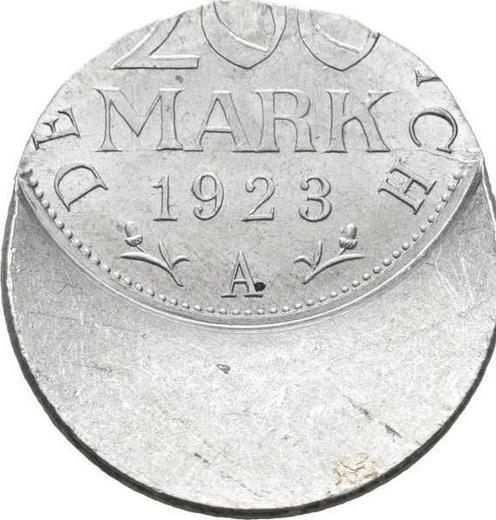 Аверс монеты - 200 марок 1923 года Смещение штемпеля - цена  монеты - Германия, Bеймарская республика