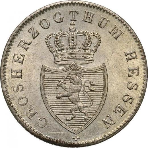 Awers monety - 6 krajcarów 1836 - cena srebrnej monety - Hesja-Darmstadt, Ludwik II