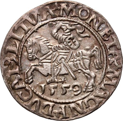 Реверс монеты - Полугрош (1/2 гроша) 1559 года "Литва" - цена серебряной монеты - Польша, Сигизмунд II Август