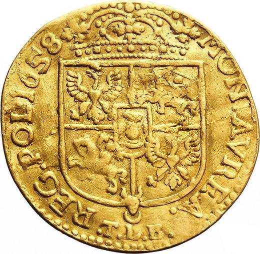 Rewers monety - Dwudukat 1658 TLB "Typ 1658-1661" - cena złotej monety - Polska, Jan II Kazimierz